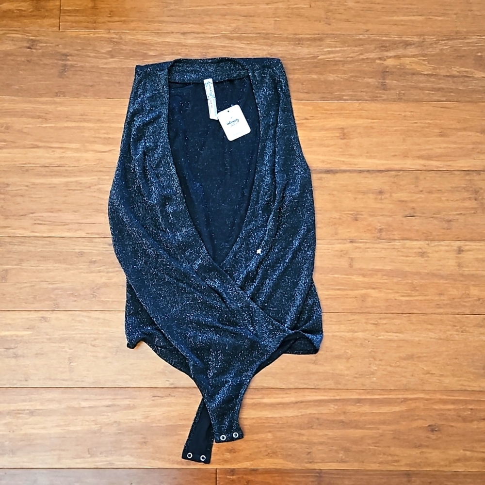 NWT XS FREE PEOPLE Sleevless Sheer Bodysuit